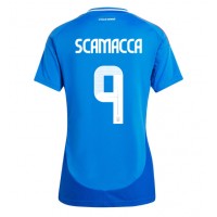 Italien Gianluca Scamacca #9 Hemmatröja Dam EM 2024 Kortärmad